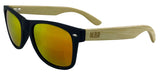 Moana Road 50/50 Sunglasses / 3000 Black Frames, Green Refl Lens, Dark Arms