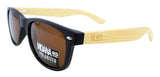 Moana Road 50/50 Sunglasses / 3000 Black Frames, Green Refl Lens, Dark Arms